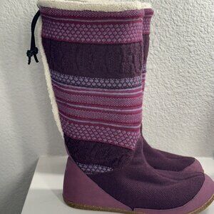 SmartWool Womens Over Easy Wool Slipper Moccasins Boots Size 8 Purple RARE